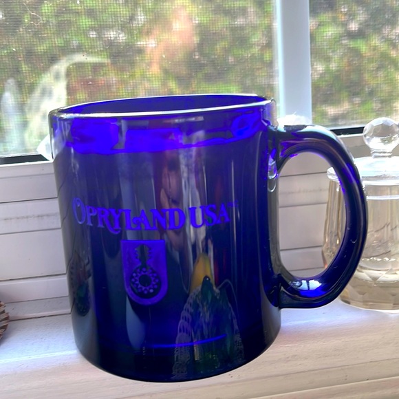 Vintage Cobalt Opryland glass mug - Picture 2 of 5